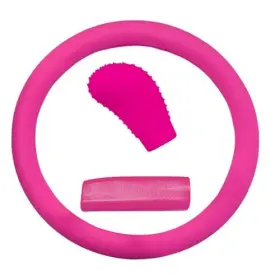 Deaelf-dal-176 Deaelf 3pcs Car Steering Wheel Cover Set Soft Silicone Auto And Rosered