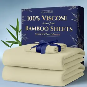 Creme3pcstwin Decolure 100% Viscose Derived From Bamboo Sheets Twin Size 3pcs - Ultra Soft