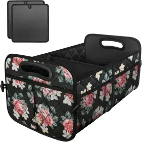 Deosk 735280752966 Collapsible Trunk Organizer 6 Pockets 50l Multi-compartment Storage Car