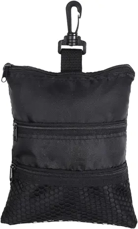 Dioche6bqs3ho150 Dioche Golf Ball Bag Tee Pouch Black Multi-pocket Zipper Handbag