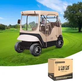 Direct 726084130678 Golf Cart Enclosures Cover For Ezgo Txt 2 Passenger Roof Up To 58 Inch Windproof