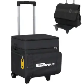 Doerpuz 094759720708 Cooler With Wheels And Handle 50 Can Rolling Portable Deep Black