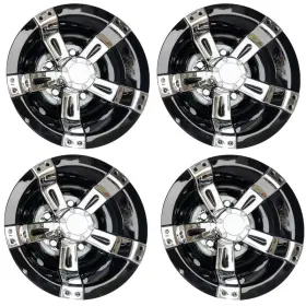B0cycdht9c Dr.acces Golf Cart 10 Wheel Covers Hub Caps With Chrome Spokes For Ezgo Cub Car