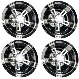 B0d2hq7vfh Dr.acces 8 Inch Golf Cart Wheel Covers Hub Caps Chrome Spokes Ezgo Club Car Yamaha