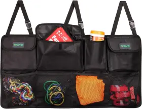 Drive Auto Products 850021315054 - Back Seat Trunk Organizer Space Saving Hanging Car Black