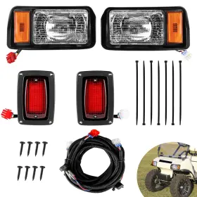 88001 Drive-up Golf Cart Light Kit Club Car Ds Halogen Headlight And Led Tail Ligh