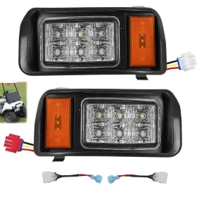 Du00273 Drive-up Club Car Ds Led Headlight Kit 12v Factory Style Headlights With