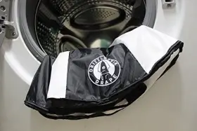 Drizzlestik 859947004448 Drape- Golf Gear Umbrella Rain Cover Black/white