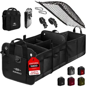 Durablez 051791964118 3-section Car Trunk Organizer Xl Large Modular Auto Storage Bin Foldabl
