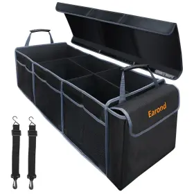 E20221116 Earond Car Trunk Organizer With Lid Collapsible Storage Multi Com
