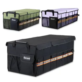 E20250501 Earond Car Trunk Organizer With Lid Collapsible Storage Multi Com