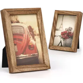 Emfogo 682141870072 4x6 Picture Frames Photo Display For Tabletop Wall Mount Solid Wood H