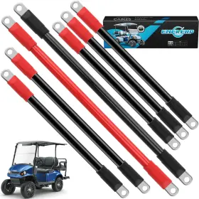B0d8b4qsjm Enekerp Ezgo Txt Golf Cart Battery Cables Kit 1994-up 36v 48v 4 Gauge 7pc