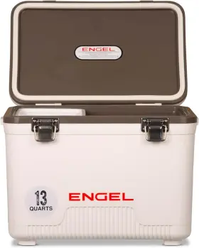 Engel 400294500093 13 Quart Leak-proof Air Tight Drybox Cooler And Small Hard Shell White