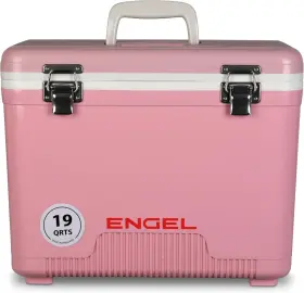Engel 646437185349 19 Quart Leak-proof Air Tight Drybox Cooler And Small Hard Pink