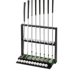 Cr007 Enigmasoul Wooden Golf Putter Stand With Ball Storage - Holds 8 Clubs And 22 Balls S Cr007 Enigmasoul Wooden Golf Putter Stand With Ball Storage - Holds 8 Clubs And 22 Balls S