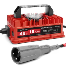 Epowrey B0cypvlqrx 15 Amp 48 Volt Golf Carts Battery Charger For Club Car 3-pin Round