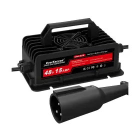 48v15a Everexceed 15a 48v Golf Cart Battery Charger For Club Car With 3-pin Round Pl