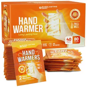 Everlasting Heat 198168877500 Hand Warmers 40 Pairs 80 - Up To 10 Hours Of Long Lasting Warmth An