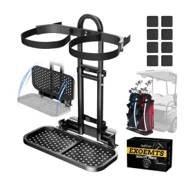 Exoemts 797457094101 Universal Foldable Golf Cart Rear Seat Bag Holder Upgraded Se