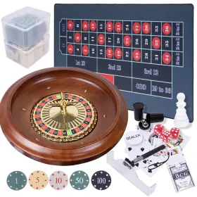 0580 Extguds Roulette Wheel Game Set With Large Felt 16 Inch Retr