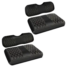 Gcsc00 F Finec 4pcs Waterproof Leather Golf Cart Seat Covers Compatible With Ezgo Txt 1994-2