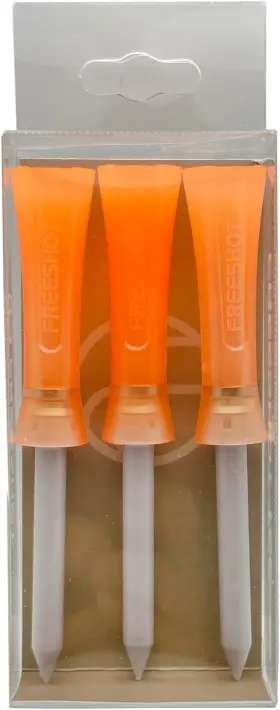 F Freeshot 804859920485 3.15 Inch Long Golf Tees Pack Of 3 Durable And Unbreakable Orange