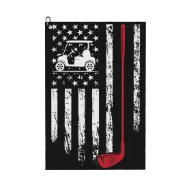 597271138 Fatttycy Fgyuegfhse Black And White American Flag Golf Towel For Bags With Clip 11