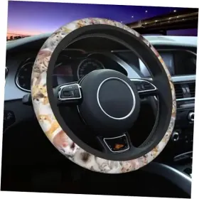 8913846 Fhkkg Cute Cat Steering Wheel Cover Non-slip Breathable Neoprene One Size Black5 8913846 Fhkkg Cute Cat Steering Wheel Cover Non-slip Breathable Neoprene One Size Black5