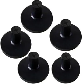 Finger Ten 810154792160 Golf Rubber Tee Driving Range Value 5 Pack Black All 2.0ftft