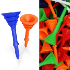Finger Ten 810154792733 Golf Tees Plastic Unbreakable Tee 3 1/4 Inch 24 Pack Multicolor