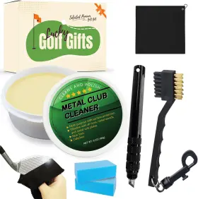 B0crgvc625 Finger Ten Golf Iron Polishing Kit Club Cleaner Polish Cleaning Solution Care Set