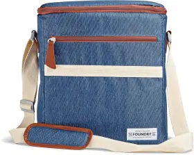 1350ff2887 Fit & Fresh And Foundry Soft Cooler Bag Insulated Leak Proof 12 Can Navy