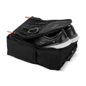 Fitdom 646341945527 Golf Shoe Bag - Tactical Style Zippered Black Carrier Bags With Ventilat