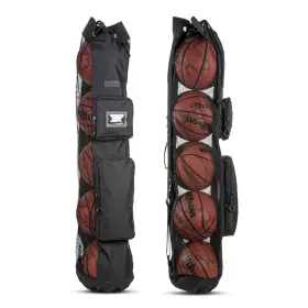 Fitdom 646341945572 Heavy Duty Xl Basketball Mesh Equipment Ball Bag With Shoulder Strap Desi