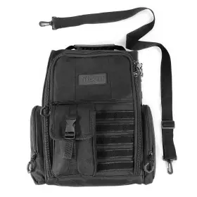Fitdom 646341945671 Golf Shoe Bag With Shoulder Strap - Tactical Style Premium Zippered Bl