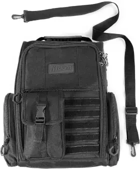 Shb2 Fitdom Golf Shoe Bag With Shoulder Strap - Tactical Style Premium Black