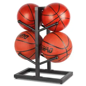 Fitlyiee 783103553658 Basketball Organizers Metal Ball Storage Rack Sports For Indoor Outdoor