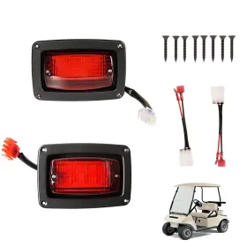 Fk-0083 Fixhawk Club Car Ds Led Tail Light Kit With 3 Wire For 12v 1982-up Golf C