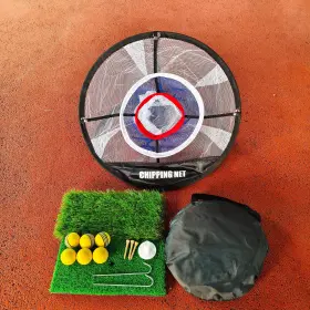 Flohover 970617611439 Pop-up Golf Chipping Net Set Round Practice Foldable Training Kit Portabl