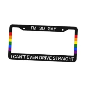 Fm0220ggfc002 License Plate Frame Personalized Lgbt Pride 1pcs Rainbow Gay
