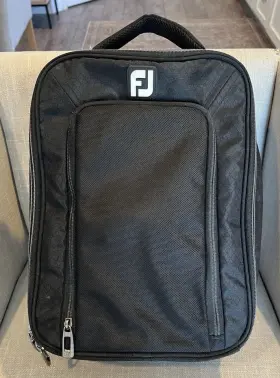 31664 Footjoy Fj Deluxe Golf Shoe Bag Black Divider Pockets Vented