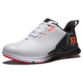 55420-m105 Footjoy Mens Fj Fuel Previous Season Style Golf Shoe 10.5 White/black/coral