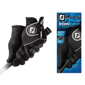 66110-s Footjoy Mens Raingrip Pair Prior Generation Golf Glove Black Cadet Small