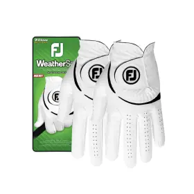 66174-xl Footjoy Mens Weathersof 2-pack Golf Glove White X-large Worn On Left Hand