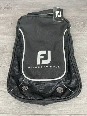 Footjoy 667974289154 Nwt Golf Shoe Bag Black Carry Handle Zipper Logo