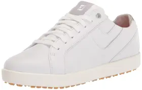98148-m085 Footjoy Womens Fj Links Golf Shoe 8.5 White/bone
