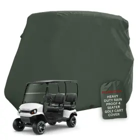 Formosa Covers 709504981098 4 Passenger Golf Cart Storage Cover Seater Long Roof 80 Inch Green