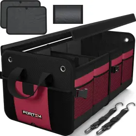Fortem 819853026361 Trunk Organizer For Suv Car And Storage Standard 50l Red