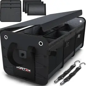 Frtm-to-v3 Fortem Suv Trunk Organizer Car Collapsible Extra Large Black